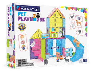 MAGNA-TILES Magnetinis konstruktorius „Gyvūnų žaidimų namelis“, 50 det.