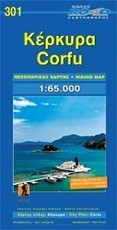 Korfu (Corfu) + Stadtplan 1 : 65 000