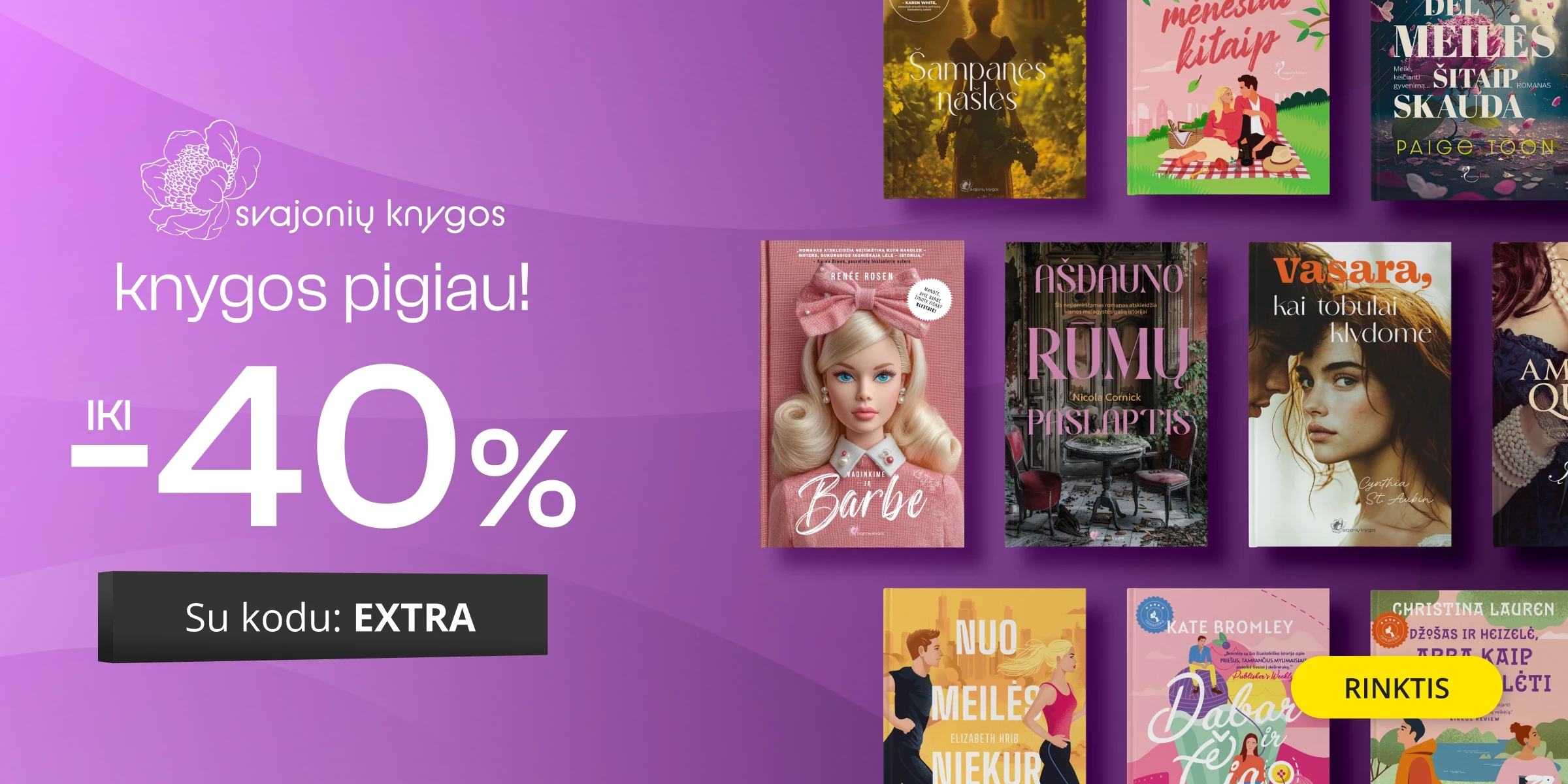 Leidyklos SVAJONIŲ KNYGOS knygoms iki -40% extra nuolaidos!