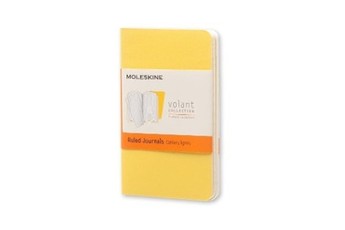 Moleskine Volant Notizheft XS, 2er Set Liniert, Soft Cover, Sonnenblumengelb, Messinggelb