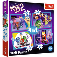 TREFL DISNEY Inside Out 2 4 dėlionių rinkinys
