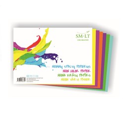Spalvotas popierius A4, 6l., neoninių spalvų