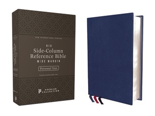 Niv, Journal the Word Bible, Double-Column, Cloth Over Board, Navy Floral, Red Letter, Comfort Print