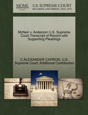 McNeir V. Anderson U.S. Supreme Court Transcript of Record with Supporting Pleadings