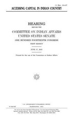 Accessing capital in Indian country