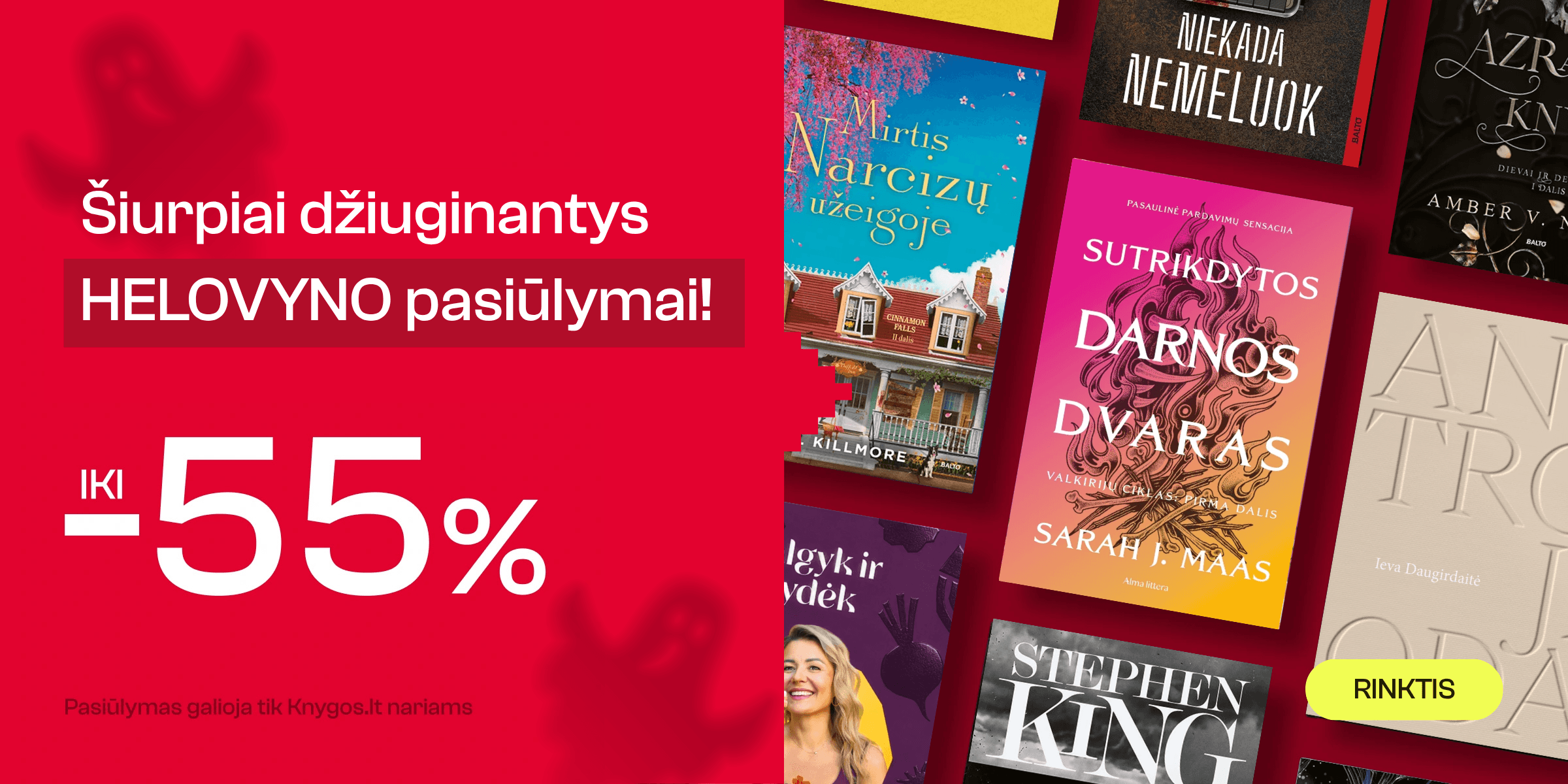 Šiurpiai džiuginantys HELOVYNO pasiūlymai iki -55%!