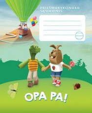 OPA PA priešmokyklinuko sąsiuvinis, linijomis, 24 psl.
