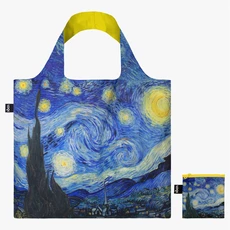 LOQI pirkinių krepšys „Vincent van Gogh: The Starry Night Neon Yellow“ LOQI pirkinių krepšys „Vincent van Gogh: The Starry Night Neon Yellow“