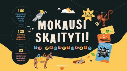 Mokausi skaityti. Su magnetukais (knyga su defektais)