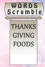 word scramble THANKSGIVING FOODS games brain