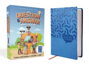Nirv, Question and Answer Bible for Kids, Leathersoft, Blue, Comfort Print