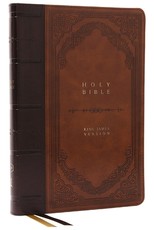KJV Bible, Giant Print Thinline Bible, Vintage Series, Leathersoft, Brown, Red Letter, Comfort Print: King James Version