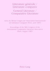 LittÃ©rature gÃ©nÃ©rale / LittÃ©rature comparÃ©e- General Literature / Comparative Literature; General Literature / Comparative Literature
