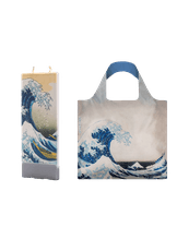 Dovanų rinkinys Žvakė FLATYZ „Hokusai – The Great Wave off Kanagawa“, 15 cm + LOQI pirkinių krepšys „Hokusai: The Great Wave“