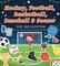Hockey, Football, Basketball, Baseball & Soccer Sticker, Color & Activity Book