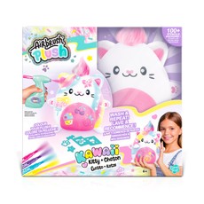 AIRBRUSH PLUSH Rinkinys su aerografu „Kawaii Kitty", 25 cm