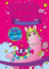 Puošnūs gyvūnai. Lipdukai su skaičiukais