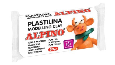 Plastilinas ALPINO 50g baltas