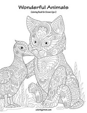 Wonderful Animals Coloring Book for Grown-Ups 2