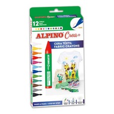 Kreidutės  tekstilei ALPINO Crea+ 12sp
