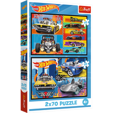 TREFL HOT WHEELS Dėlionių rinkinys „Automobiliai“, 2 x 70 det.