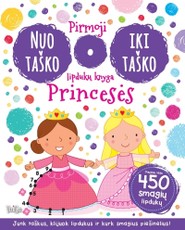 Pirmoji nuo taško iki taško lipdukų knyga. Princesės