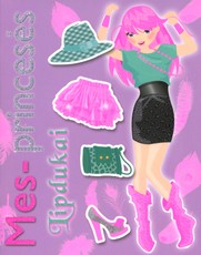 Mes – princesės. Lipdukai. Princesė raudonplaukė stileiva