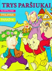 Trys paršiukai (su lipdukais)