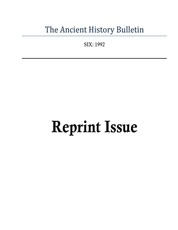 Ancient History Bulletin Volume Six