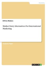 Market Entry Alternatives For International Marketing
