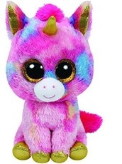 TY Beanie Boos Fantasia — pliušinis margaspalvis vienaragiukas, 15 cm