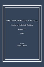 The Studia Philonica Annual, IV, 1992