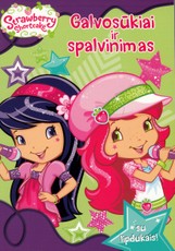 Galvosūkiai ir spalvinimas. Braškės (su lipdukais)