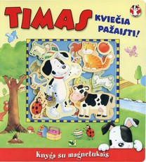 Timas kviečia pažaisti. Knyga su magnetukais Timas kviečia pažaisti. Knyga su magnetukais