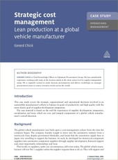 Case Study: Strategic Cost Management