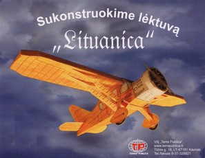 3D klijuojamas lėktuvo modeliukas „Lituanica“