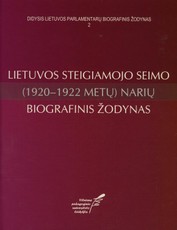 Lietuvos steigiamojo seimo (1920-1922 metų) narių biografinis žodynas