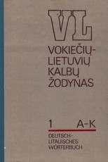 Vokiečių - lietuvių kalbų žodynas I tomas