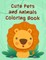 Cute Pets And Animals Coloring Book