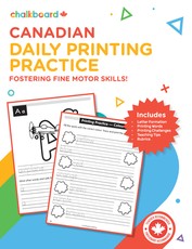 Canadian Daily Printing Practice Grades 2-4