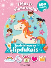 Vienaragiai ir fėjos: spalvinimas su lipdukais