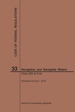 Code of Federal Regulations Title 33, Navigation and Navigable Waters, Parts 200-End, 2019