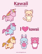 Kawaii Coloring Book for Grown-Ups 1