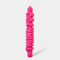 Žvakė 3D TAPER CANDLES „Thank You“, rožinė Žvakė 3D TAPER CANDLES „Thank You“, rožinė