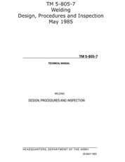 TM 5-805-7 Welding Design, Procedures and Inspection May 1985