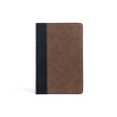 KJV Thinline Bible, Black/Brown Leathertouch