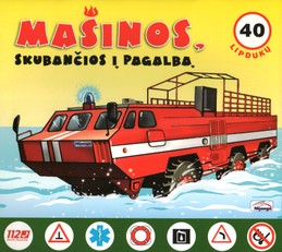 Mašinos skubančios į pagalbą. Spalvinimo knygelė