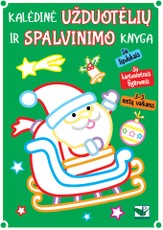 Kalėdinė užduotėlių ir spalvinimo knyga su lipdukais ir kartoninėm figūrom