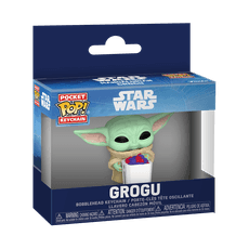 FUNKO POP! Raktų pakabutis: Mandalorian & Grogu - Grogu with Snack