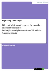Effect of addition of crown ether on the micellar behavior of Dodecyltrimethylammonium Chloride in Aqueous media